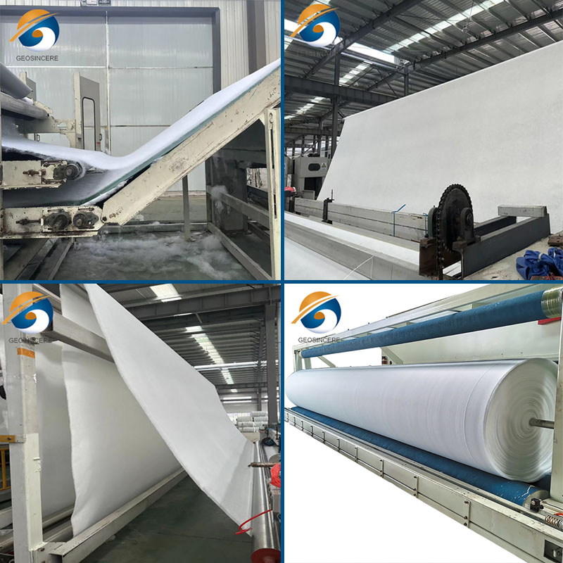 Нетканый полиэстеровый проницаемый геотекстильный разделительный материал Нетканый полиэстеровый проницаемый геотекстильный разделительный материал