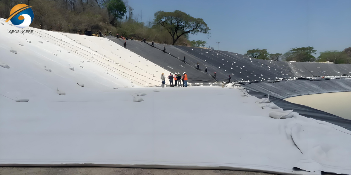 Прочная геотекстильная ткань для покрытия свалок Прочная геотекстильная ткань для покрытия свалок