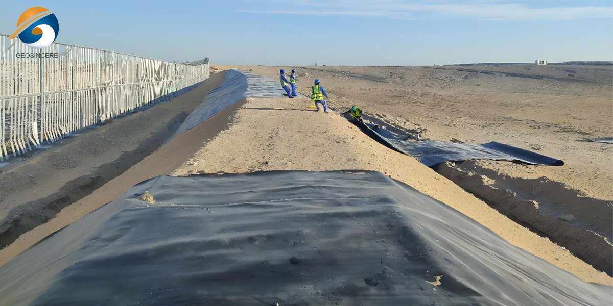 Геомембранный HDPE-слой для пруда и очистки сточных вод Геомембранный HDPE-слой для пруда и очистки сточных вод