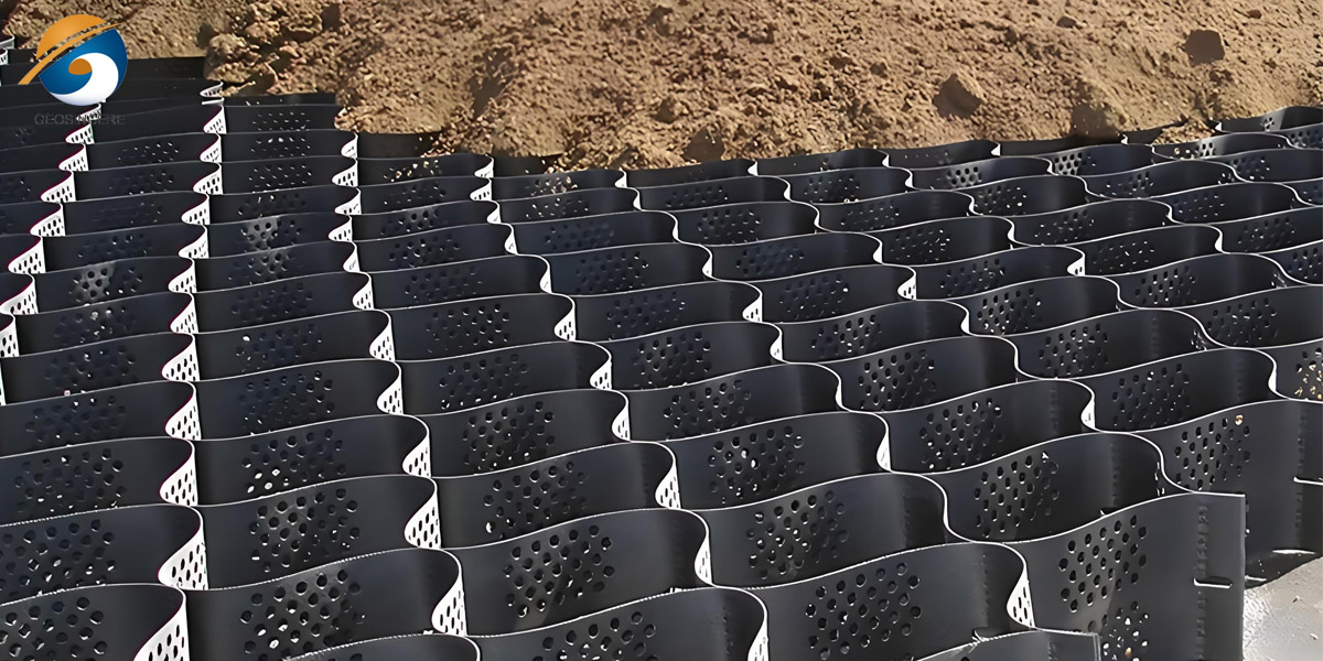 Пластиковая георешетка HDPE для укрепления склонов Пластиковая георешетка HDPE для укрепления склонов