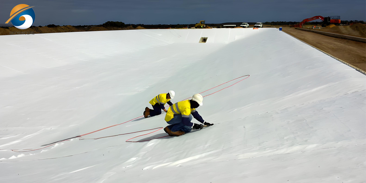 Нетканый геотекстиль плотностью 150 г/м² для облицовки и фильтрации свалок Нетканый геотекстиль плотностью 150 г/м² для облицовки и фильтрации свалок