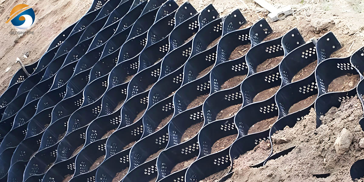 Geocélula de estabilização de solos geossintética GEOSINCERE Geocélula de estabilização de solos geossintética GEOSINCERE