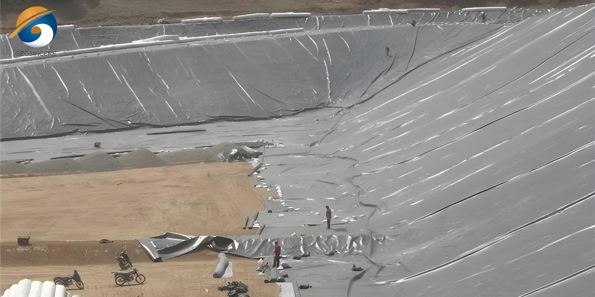 Geomembrana reforçada com PEAD para projetos de aterros sanitários e infraestruturas Geomembrana reforçada com PEAD para projetos de aterros sanitários e infraestruturas