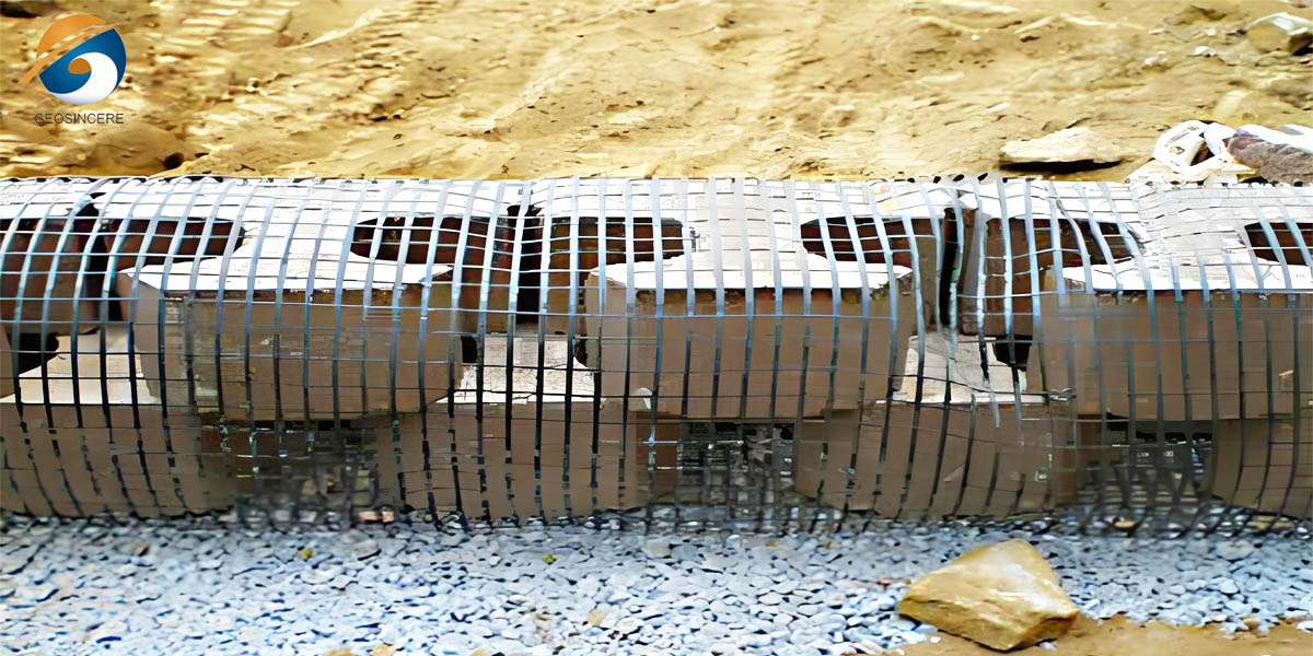 Geogrelha biaxial em PEAD para muros de contenção