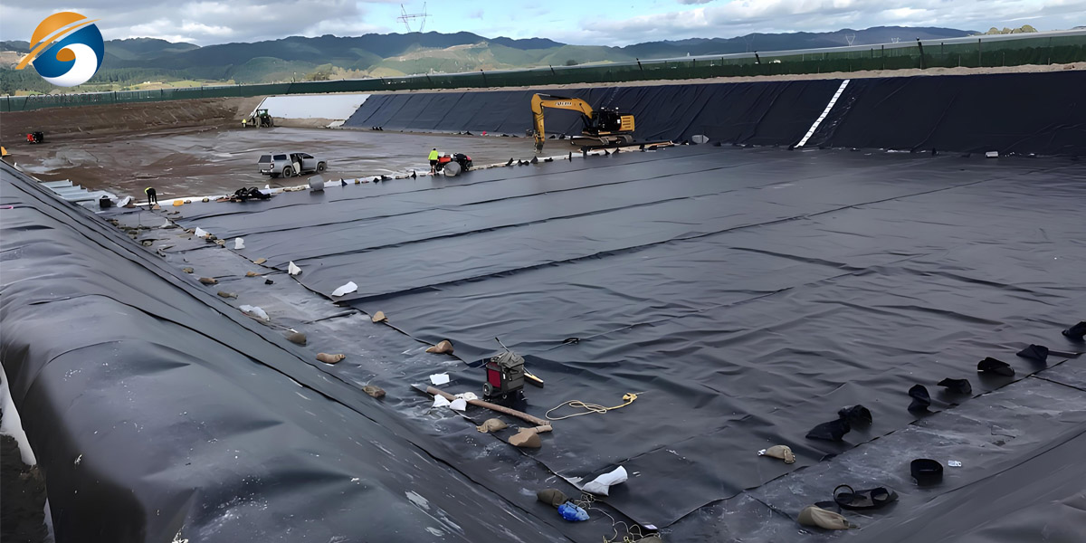 Glatte HDPE-Geomembran zur Eindämmung gefährlicher Abfälle Glatte HDPE-Geomembran zur Eindämmung gefährlicher Abfälle