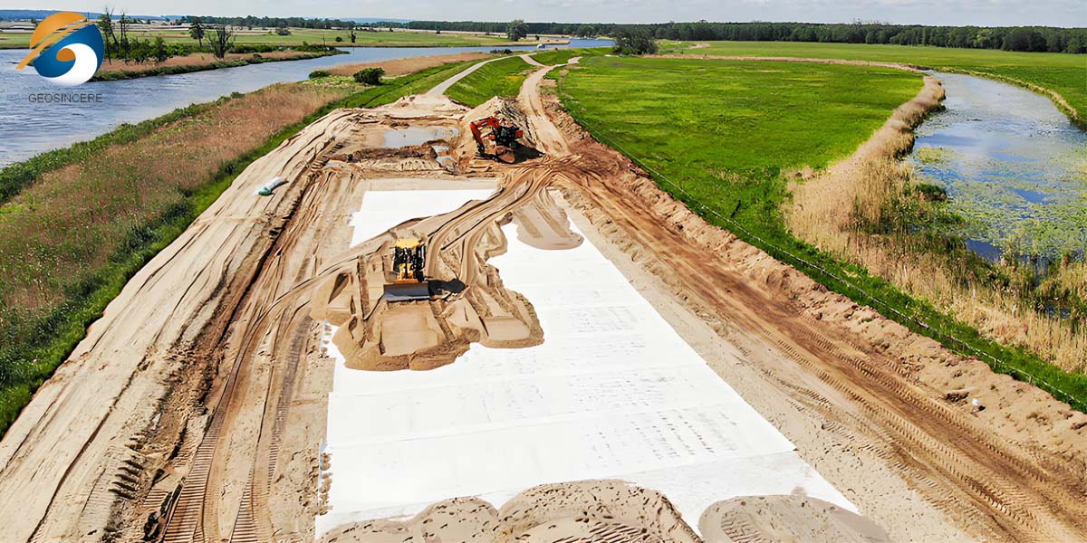 Геотекстильная ткань для защиты склонов