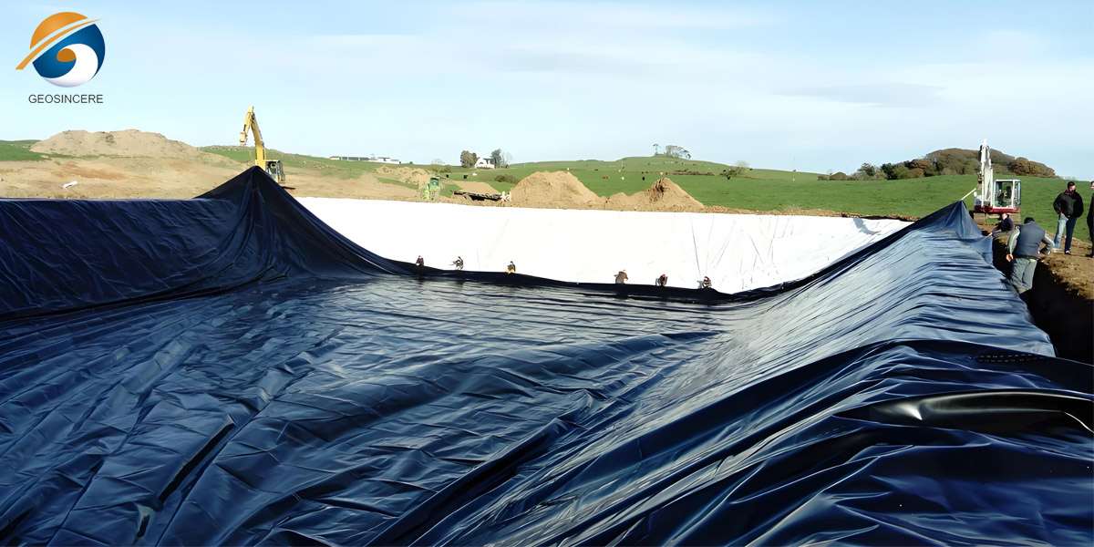 Geomembrana de HDPE de 1 mm para contención de agua
