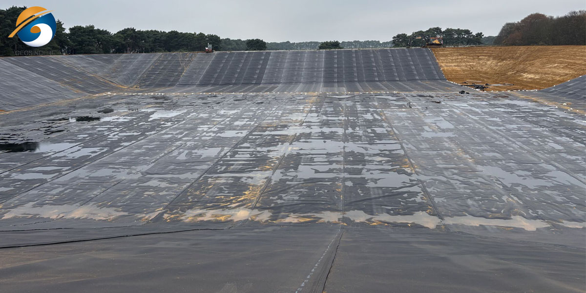 แผ่นรองฝังกลบขยะ HDPE สำหรับบ่อฝังกลบขยะมูลฝอยของเทศบาล