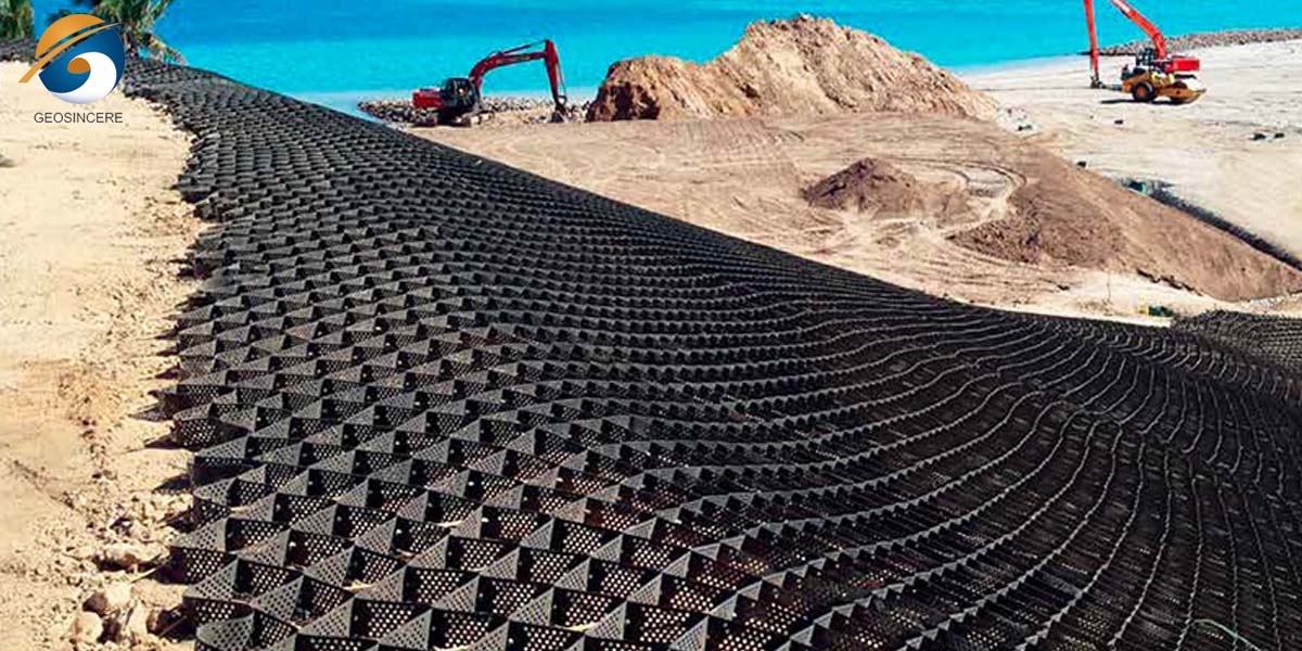 درب HDPE Geocell لتثبيت التربة