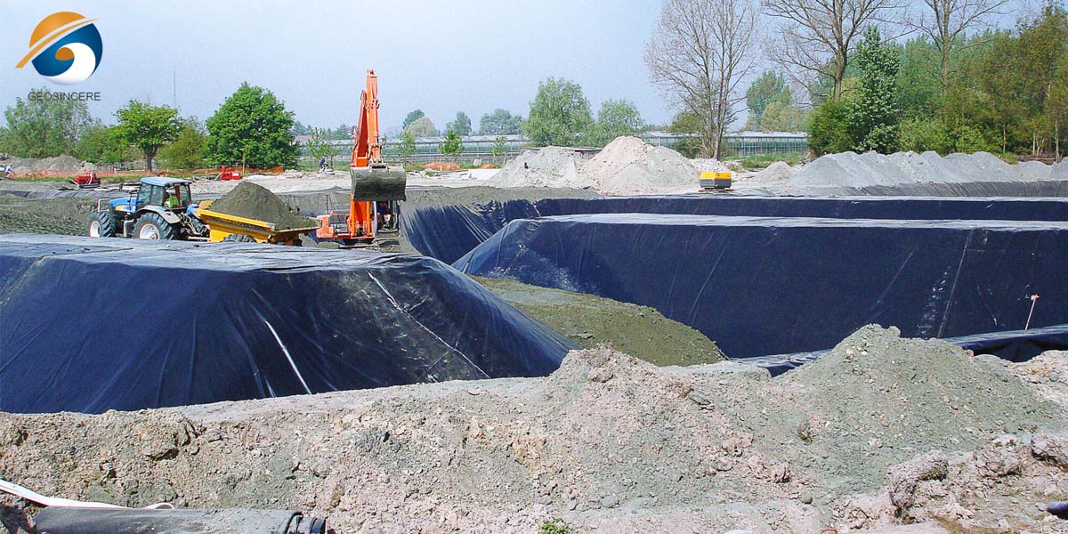 Lona de revestimento em PEAD para lagoas