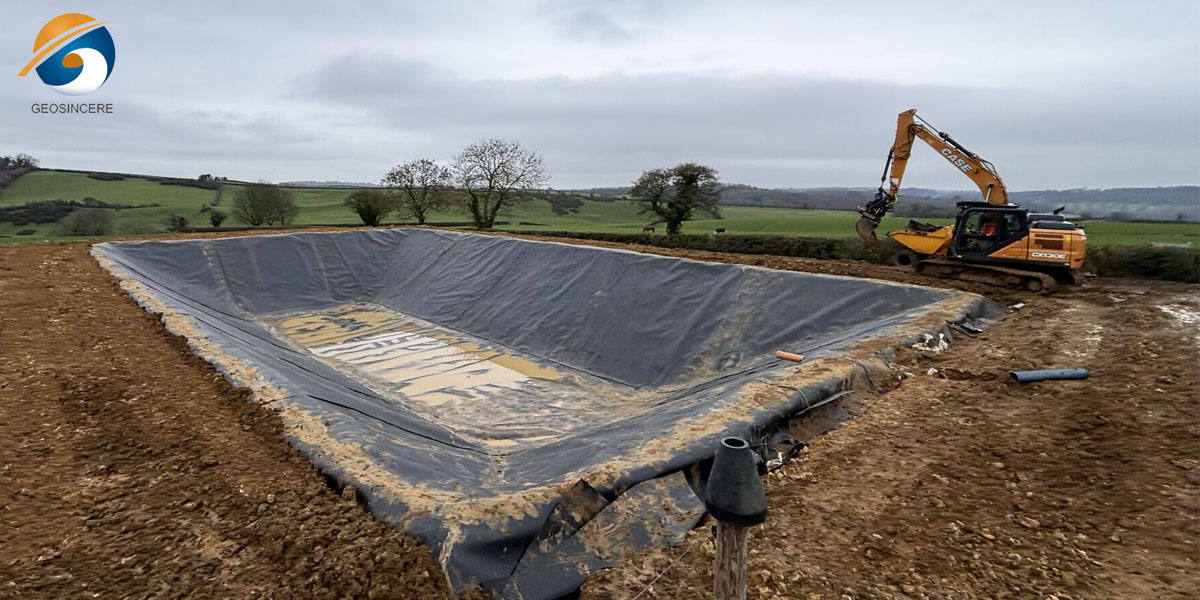 Geomembrana em PEAD para revestimento de lagoas e albufeiras