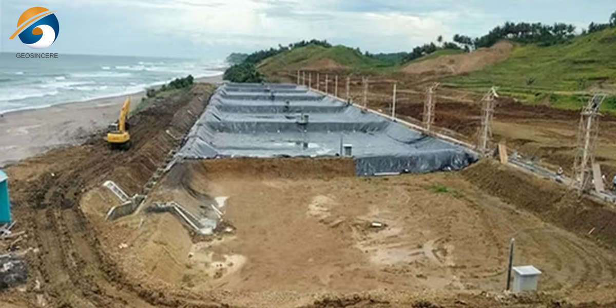 Revestimento de polietileno de alta densidade para contenção de resíduos de mineração