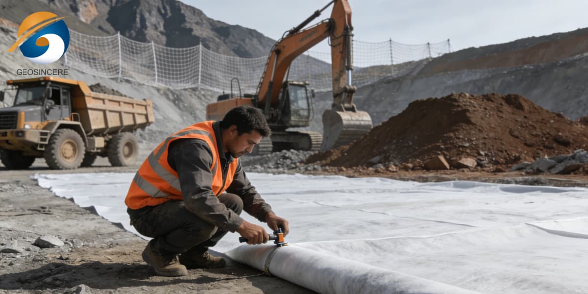 ผ้าใยสังเคราะห์สำหรับปูใต้พื้นกรวดในทางเดินรถ