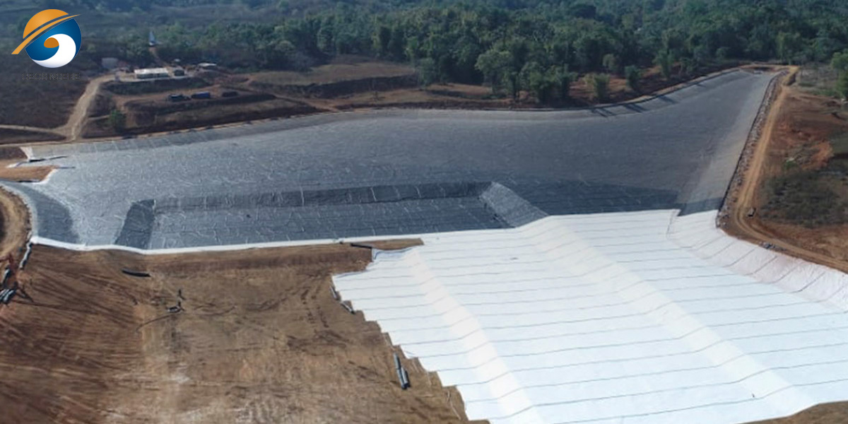 Geomembrana de polietileno de alta densidade para revestimento de reservatórios