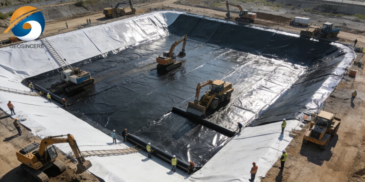 Revêtement en PEHD pour l'étanchéité des réservoirs Revêtement en PEHD pour l'étanchéité des réservoirs