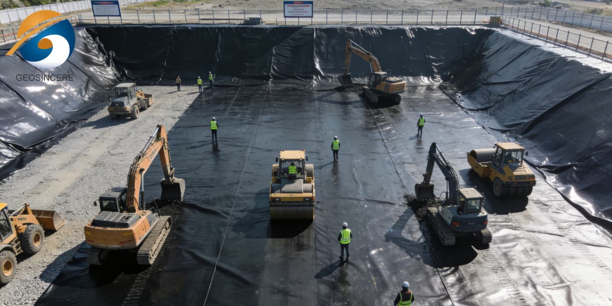 Géomembrane en PEHD pour système d'étanchéité de décharge Géomembrane en PEHD pour système d'étanchéité de décharge